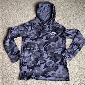 Nike camouflage long sleeve hoodie